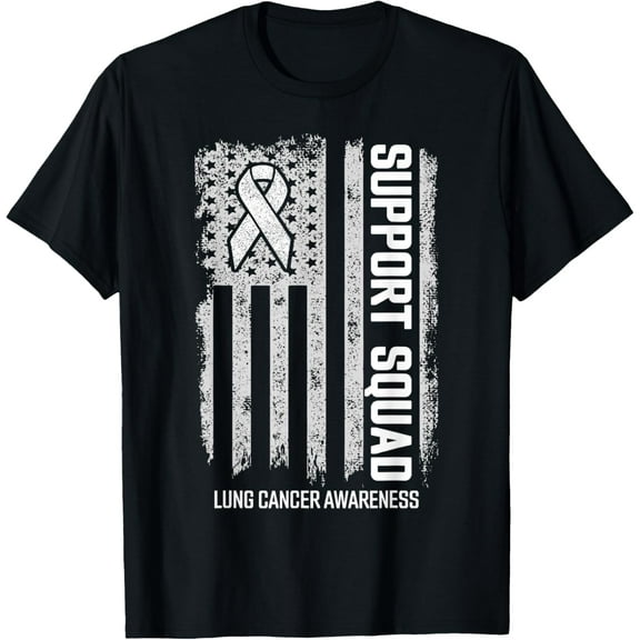 Lung Cancer Shirts Support Squad Lung Cancer Awareness T-Shirt