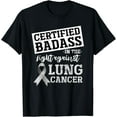 thumbnail image 1 of Lung Cancer Warrior Gift Funny Lung Cancer Awareness T-Shirt, 1 of 4