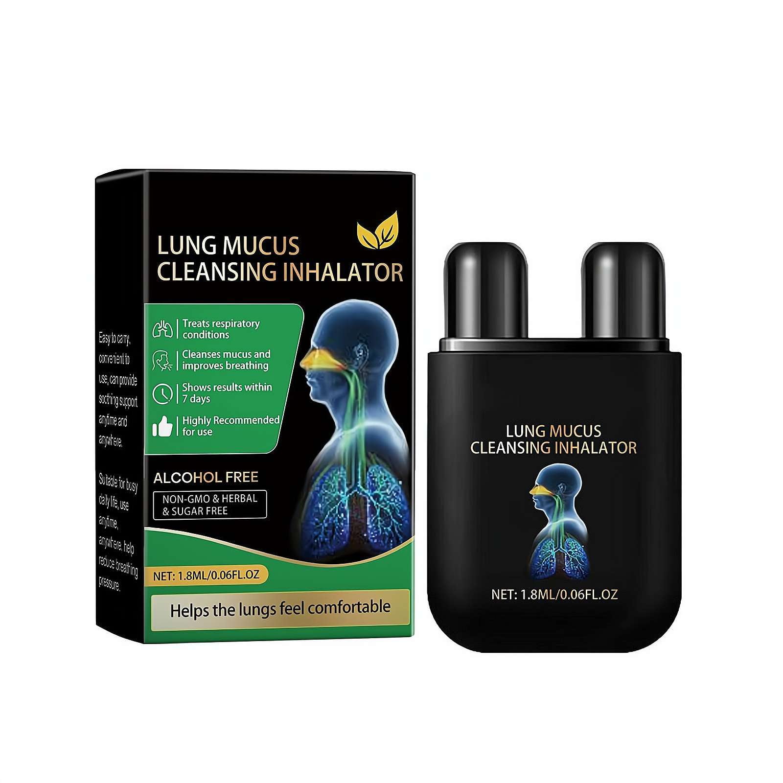 Lung Mucus Cleansing Inhaler - Respiratory Health Device for Effective Mucus Removal, Improve Breathing and Clear Airways