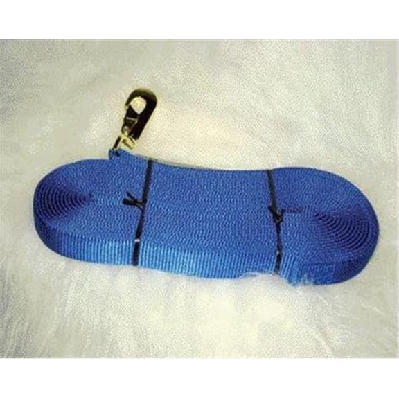 Lunge Line With Swivel Single Thick- Blue 26 Feet - 23D BL