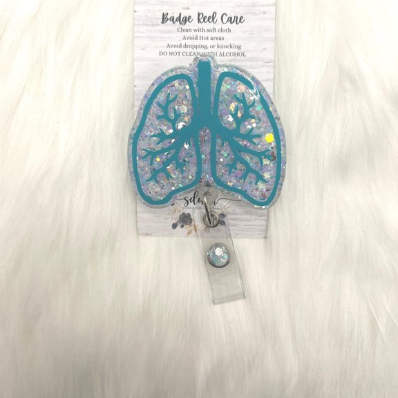 Lungs Badge Reel Glitter