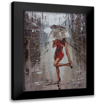 Luniak, Monika 12x14 Black Modern Framed Museum Art Print Titled - Rain Street Spring
