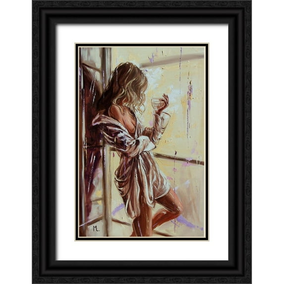 Luniak, Monika 17x24 Black Ornate Wood Framed with Double Matting Museum Art Print Titled - Good Morning