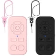thumbnail image 1 of 2Pack TikTok Scrolling Remote Control for iPhone and Android Smartphone, Bluetooth Page Turner for Kindle App, Camera Photo and Video Clicker for iPhone, and Neck Strap Include Black, 1 of 7