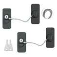 thumbnail image 1 of Luniquz 2Pcs Strong Adhesive Refrigerator Door Lock with Keys, Child Cabinets Lock Deep Freezer Door Lock Fridge Lock Baby Kid, Black, 1 of 10