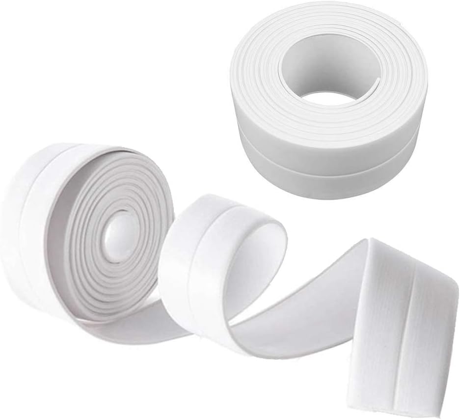 Luniquz 2pcs Bath Sealant Strip Self Adhesive Caulk Strips Flexible ...