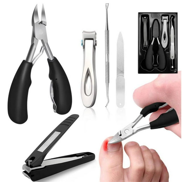 Luniquz 5PCS Podiatrist Toenail Clippers Set, Nail Clippers Set for