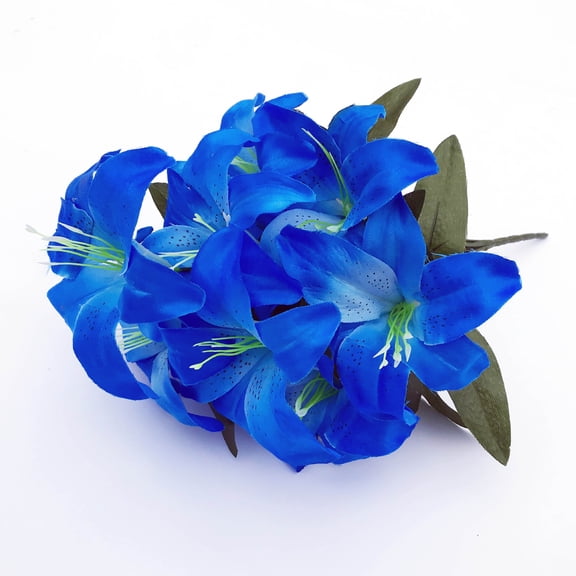 Luniquz Artificial Lily 10 Fake Lily Artificial Flower Wedding Party Decor Bouquet Home Hotel Art Decor Applicable to Mother's Day