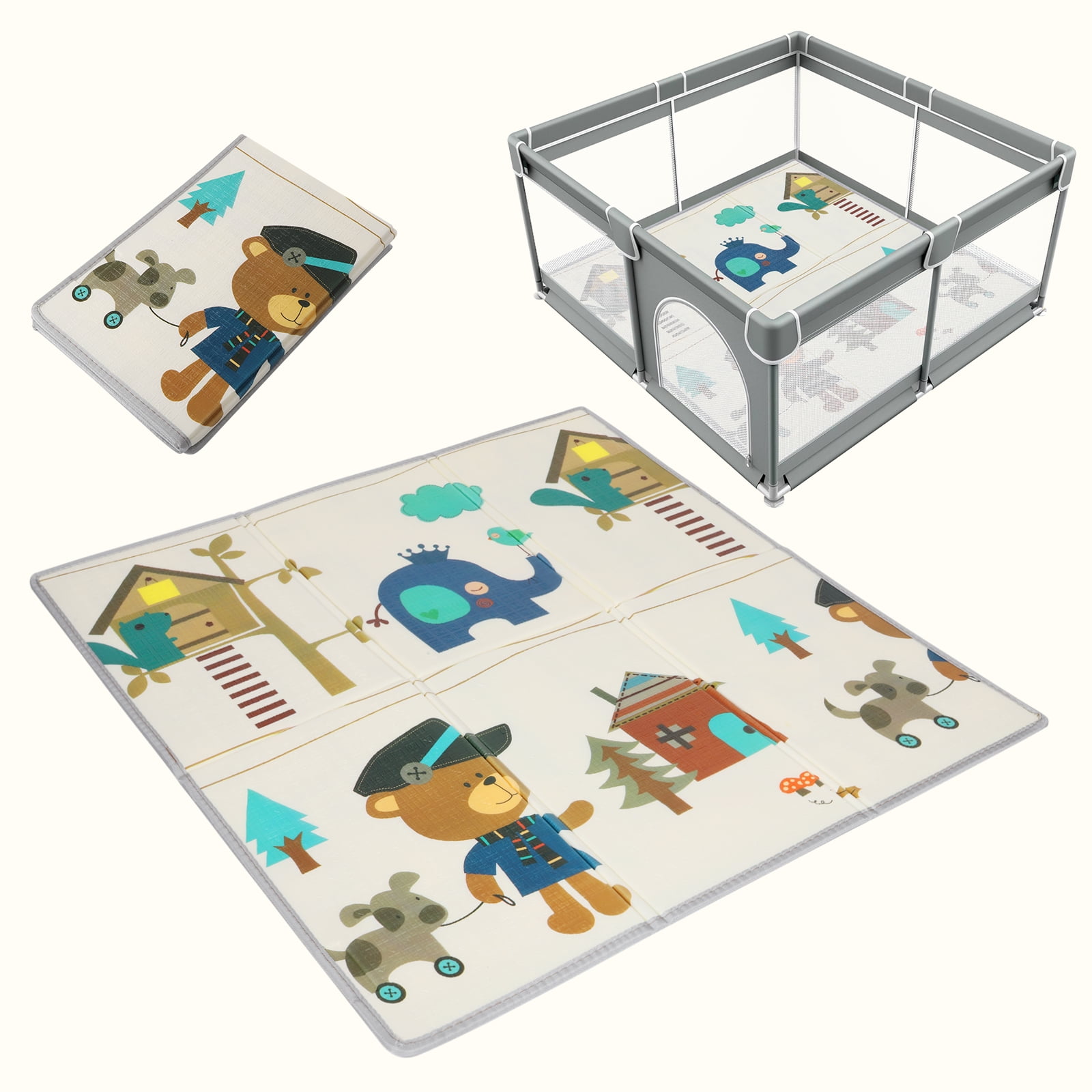 Luniquz Baby Play Mat, Extra Large XPE Foam Baby Mat,Foldable Foam