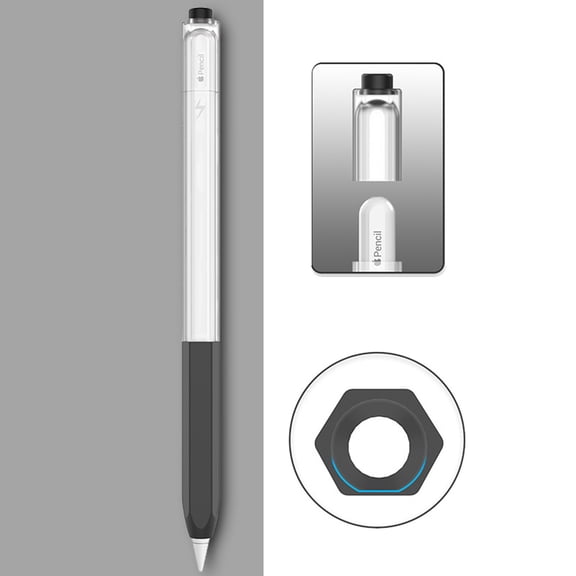 Luniquz Compatible for Apple Pencil 2nd Generation Case Sleeve,Classic Design,Perfect Grip Silicone Protective Cover Compatible Magnetic Charging and Double Tap,Pencil Accessories (Black)