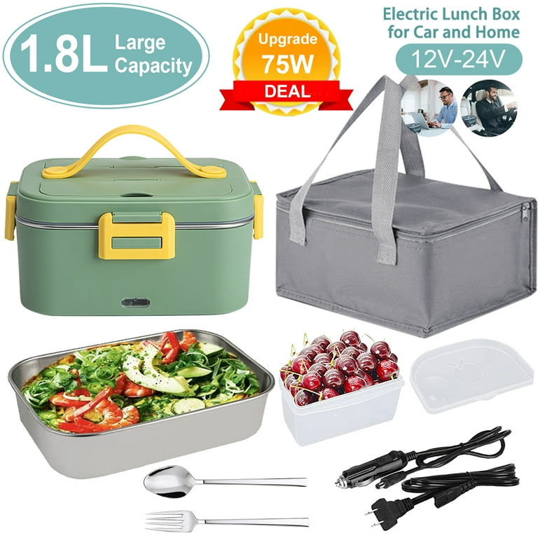 Electric Lunch Box Food Heater 80W Upgraded Leak-Proof Heated Lunch Box 12V  24V