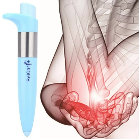 Electronic Pulse Analgesia Pen Pain Relief Sciatica Joint Portable Handheld Point Massage Pen Parent Gifts, Blue