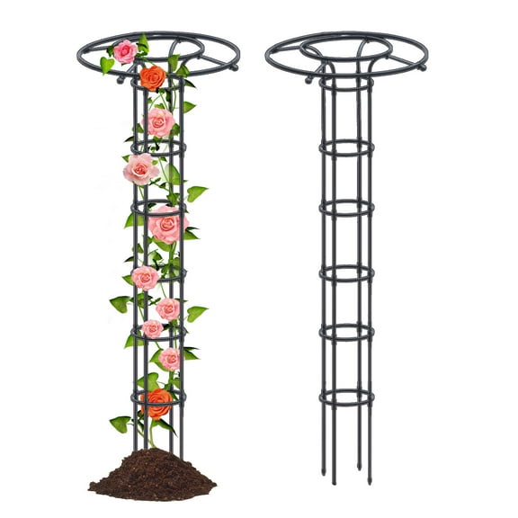 Luniquz Garden Plant Support Cages,Metal Garden Obelisk Outdoor Rose Tree Climbing Plant Frame Stand Growth Support for Climbing Plants, Climbing Aid, Balloon, Roses and Flowers