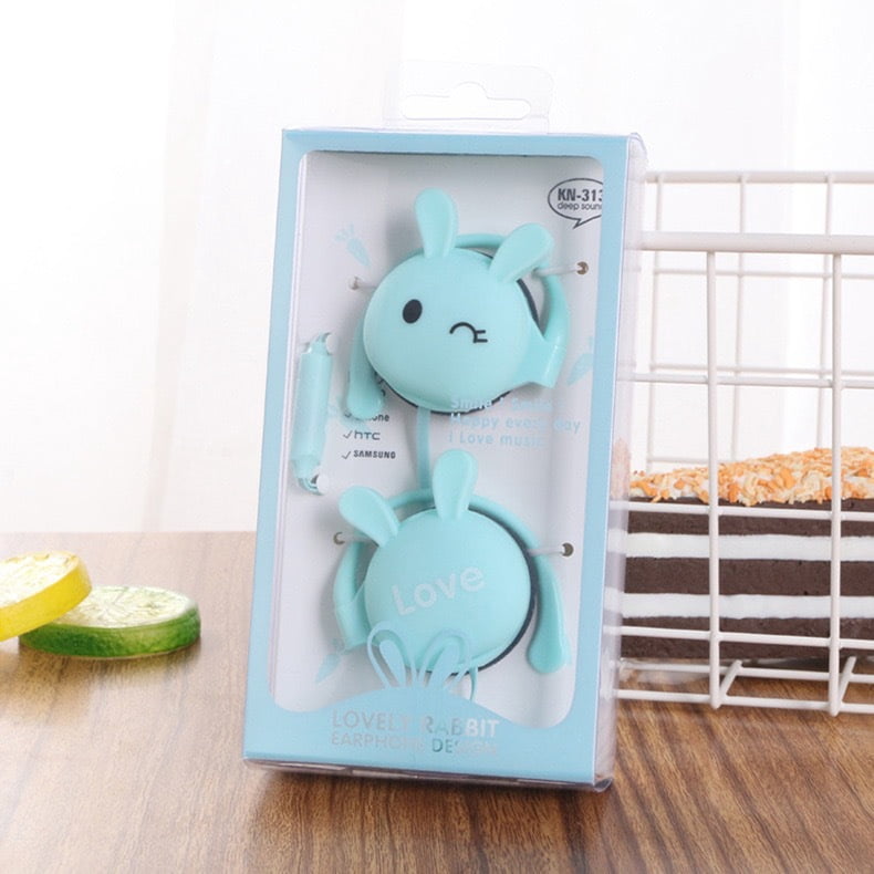 Luniquz Kawaii Rabbit Cartoon Stereo Earphone Headphone with Box with ...
