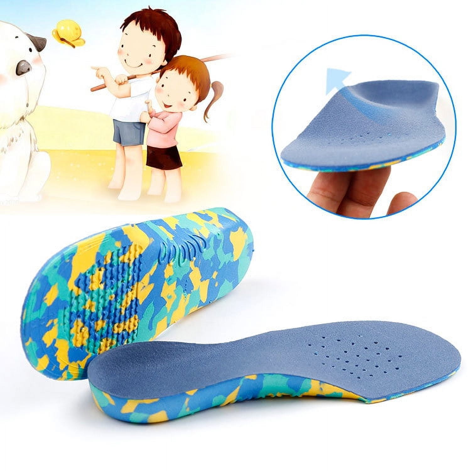 Luniquz Kids Orthotic Cushioning Arch Support Shoe Insoles, Children ...