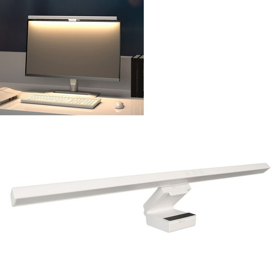 Luniquz Monitor Light Bar 3 Switchable Light Modes Stepless Dimmable Touch Control Computer Screen Light Bar for Office Home White