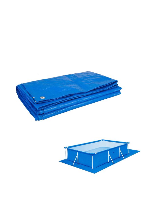 Rectangular Pool Ground Cloth mat Waterproof PE Above Ground Swimming Pool Floor mat Tarpaulin Sun-Proof Tarp for Painting, Camping Tarp