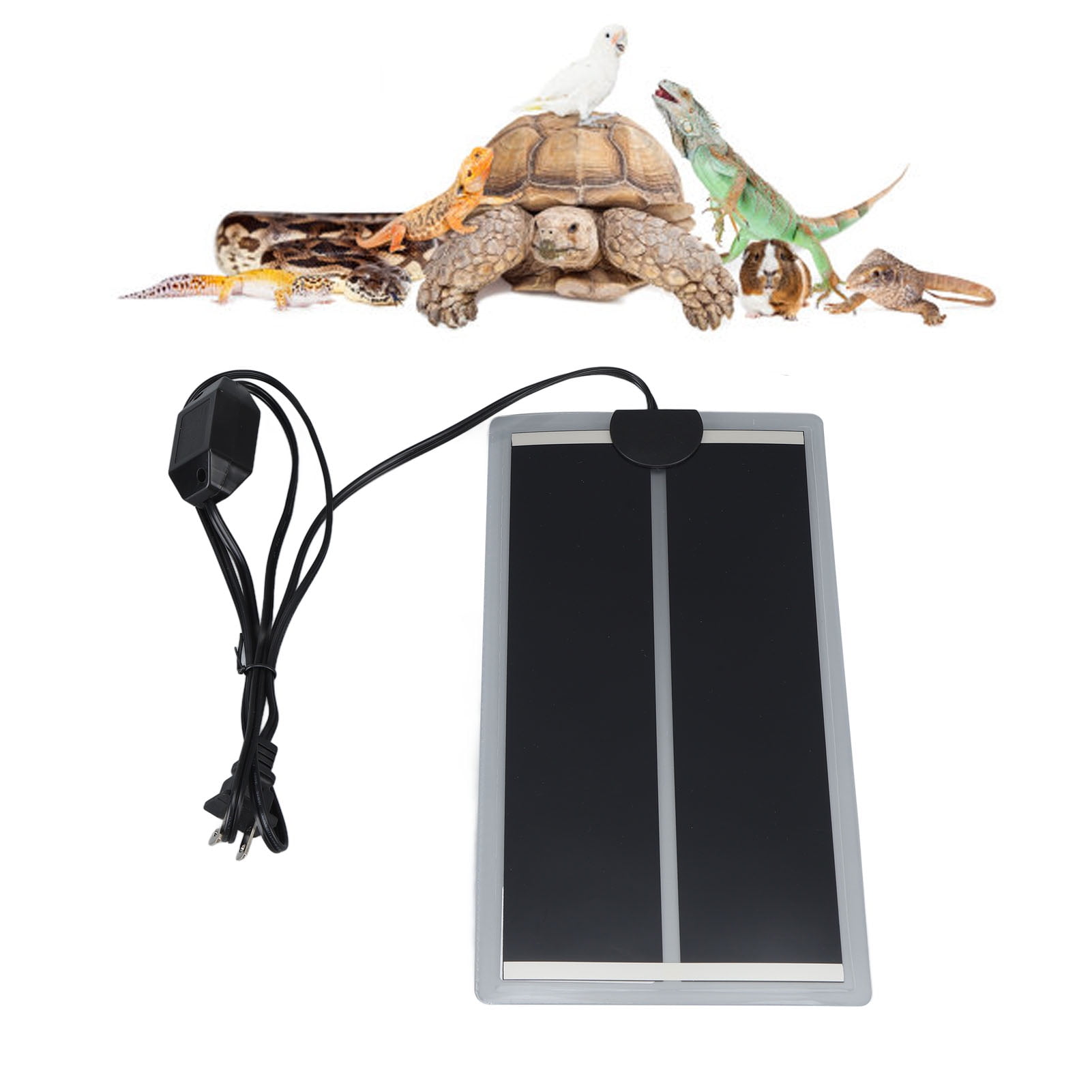 Luniquz Reptile Heating Mat, Reptile Heating Pad with Temperature Adjustment for Reptiles Tortoise Snakes Lizard Gecko Hermit Crab Amphibians