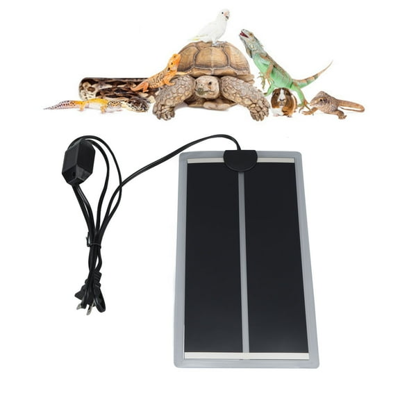 Luniquz Reptile Heating Mat, Reptile Heating Pad with Temperature Adjustment for Reptiles Tortoise Snakes Lizard Gecko Hermit Crab Amphibians