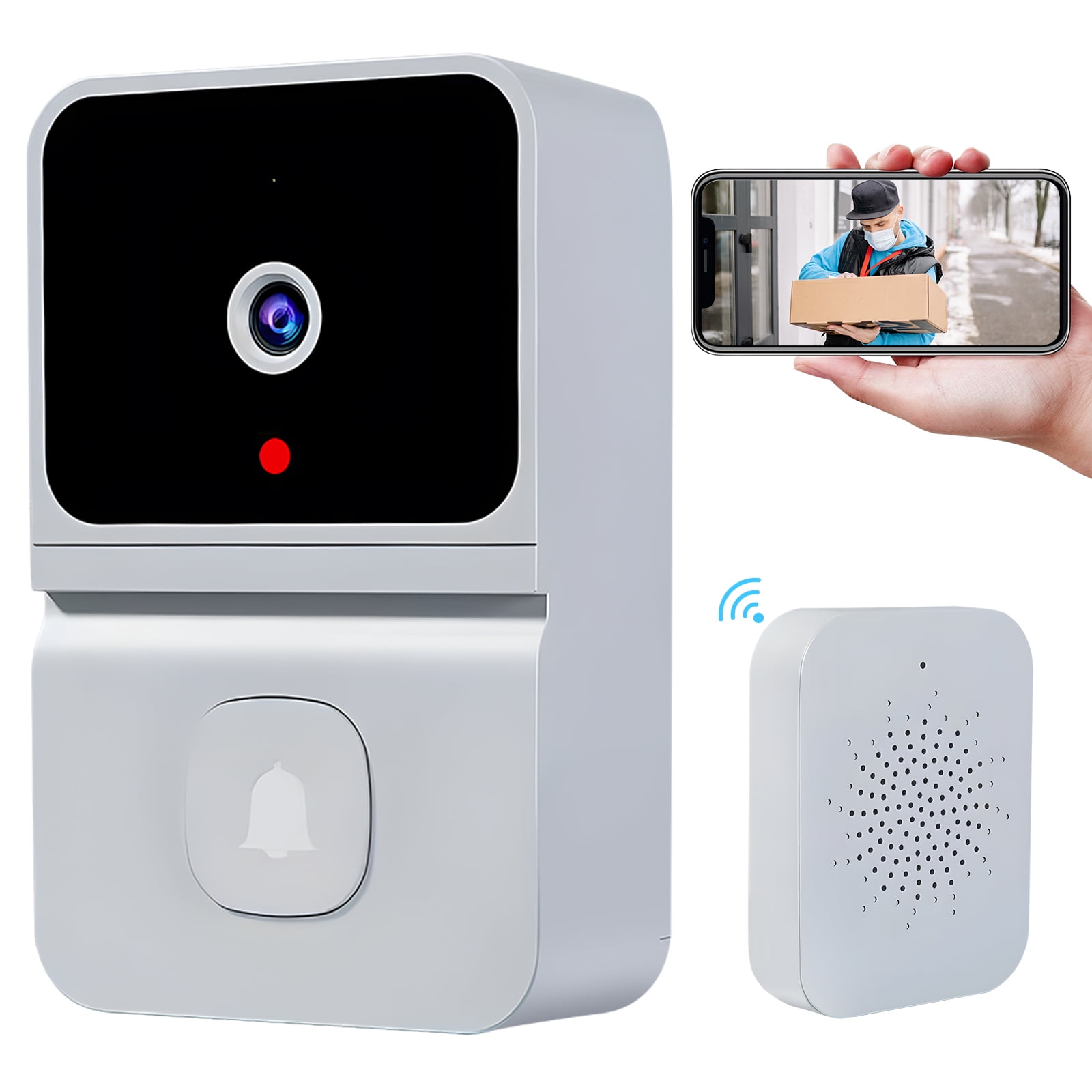 Luniquz Smart Wireless Remote Video Doorbell Camera, Intelligent Visual