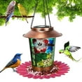Luniquz Solar Bird Feeder Ourdoor, Solar Metal Waterproof Outside Wild