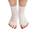 thumbnail image 1 of Luniquz Sports GYM Five Toe Separator Socks Alignment Pain Health Massage Socks, Prevent Foot Cramps, One Pair（White）, 1 of 5