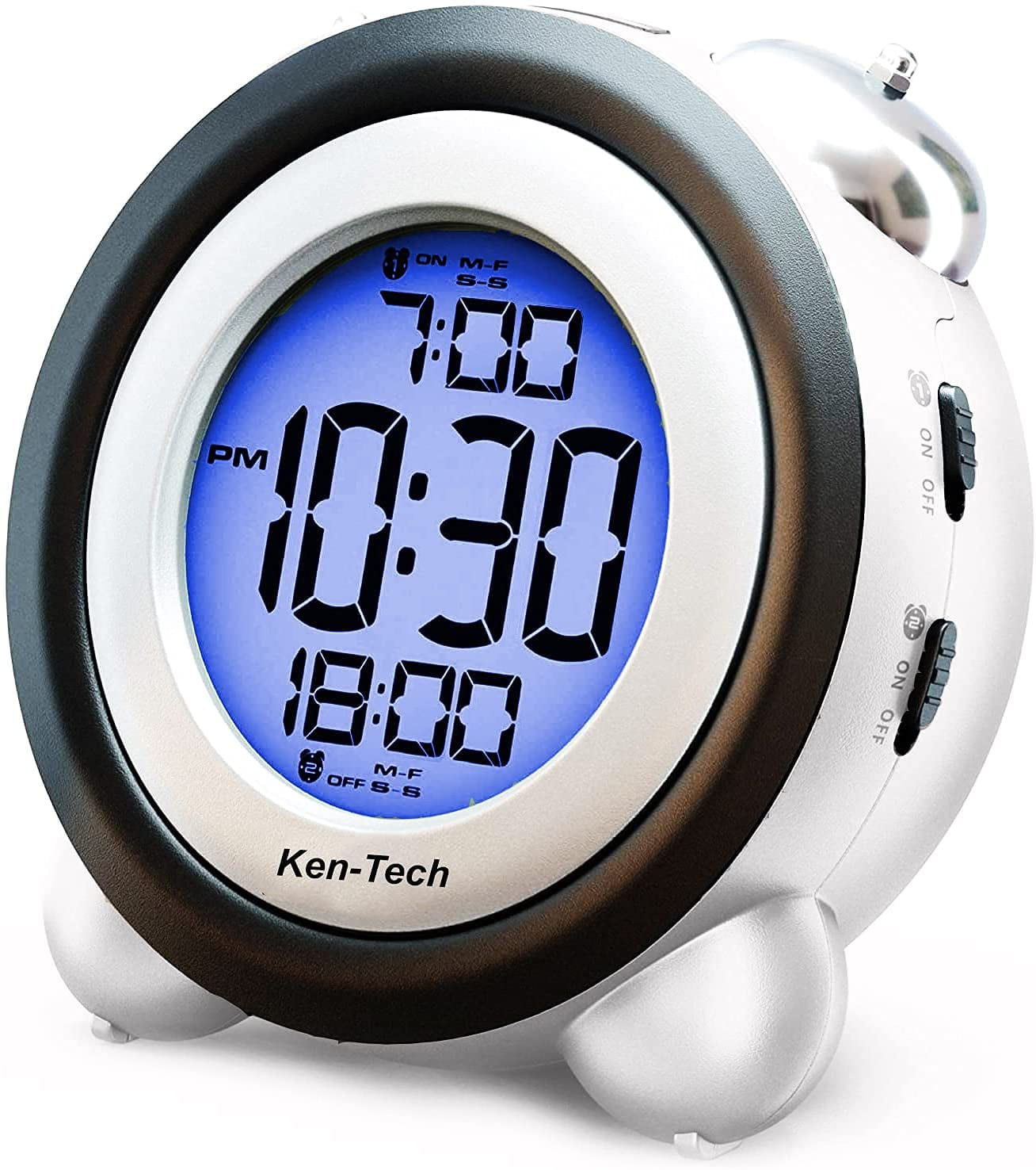 Luniquz Twin Bell Digital Alarm Clock Very Loud Alarm Clock for Heavy Sleepers and The Hearing