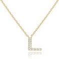 thumbnail image 1 of Luniquz Yellow Gold Plated Cubic Zirconia Initial Necklace Letter Necklaces for Women A Initial, 1 of 4