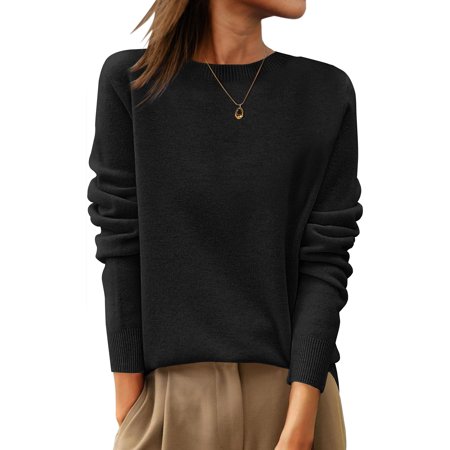 Luniro 100% Wool Sweaters for Women Long Sleeve Work Business Casual Basic Sweater 2025 Fall Tops