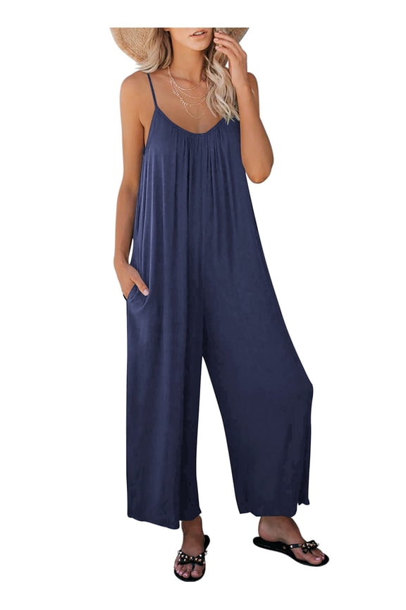 Jumpsuits for Women Spaghetti Strap Wide Leg Boho Jumpsuit Casual Summer Dressy Rompers 2026