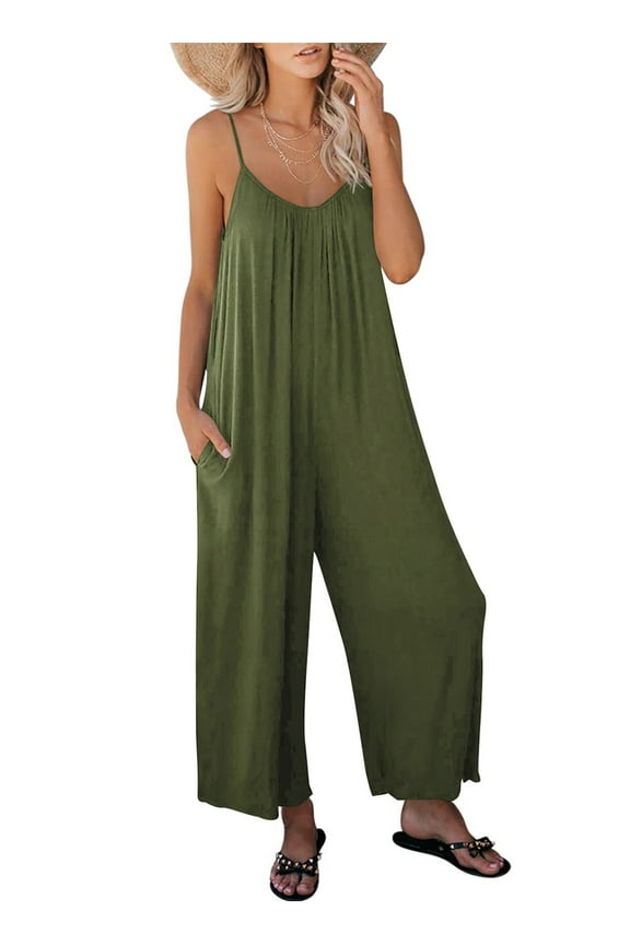 Jumpsuits for Women Spaghetti Strap Wide Leg Boho Jumpsuit Casual Summer Dressy Rompers 2026