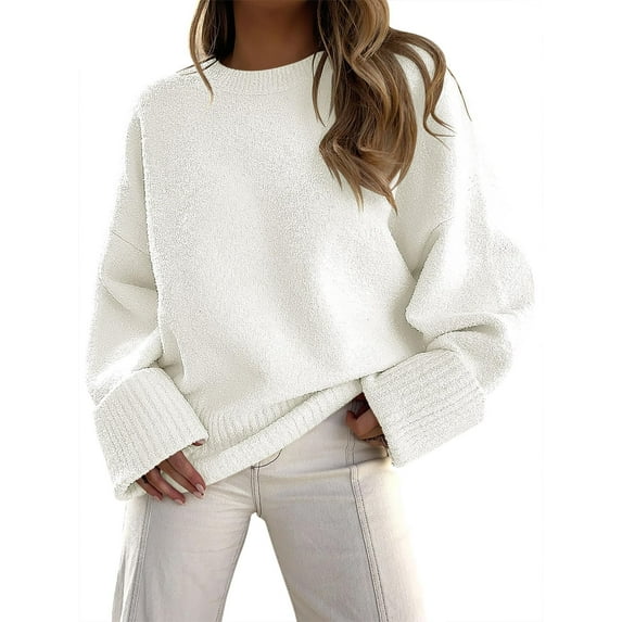 Luniro Chunky Sweaters for Women Oversized Knit Fall Pullover Sweater Tops Trendy Fashion Clothing