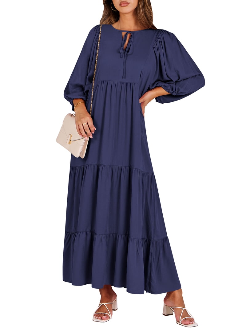 wedding guest dress loose fit Tea-Length Wedding-Guest Slip Dress main image 0