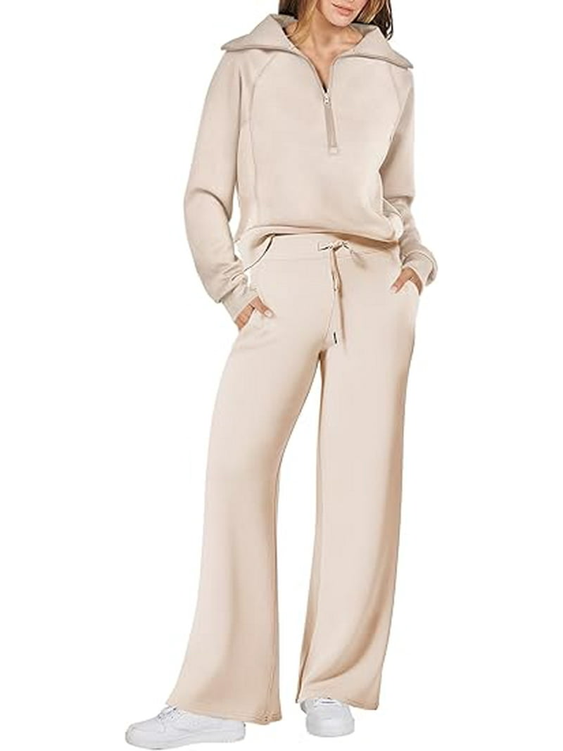 Luniro Women Sweatsuits Piece Sets Jogging Sweatpants Set Lounge