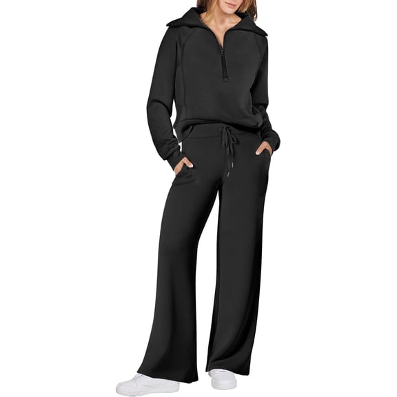 ANRABESS Women Sweatsuits 2 Piece Sets Jogging Sweatpants Set Lounge Matching Outfits Fall Clothes