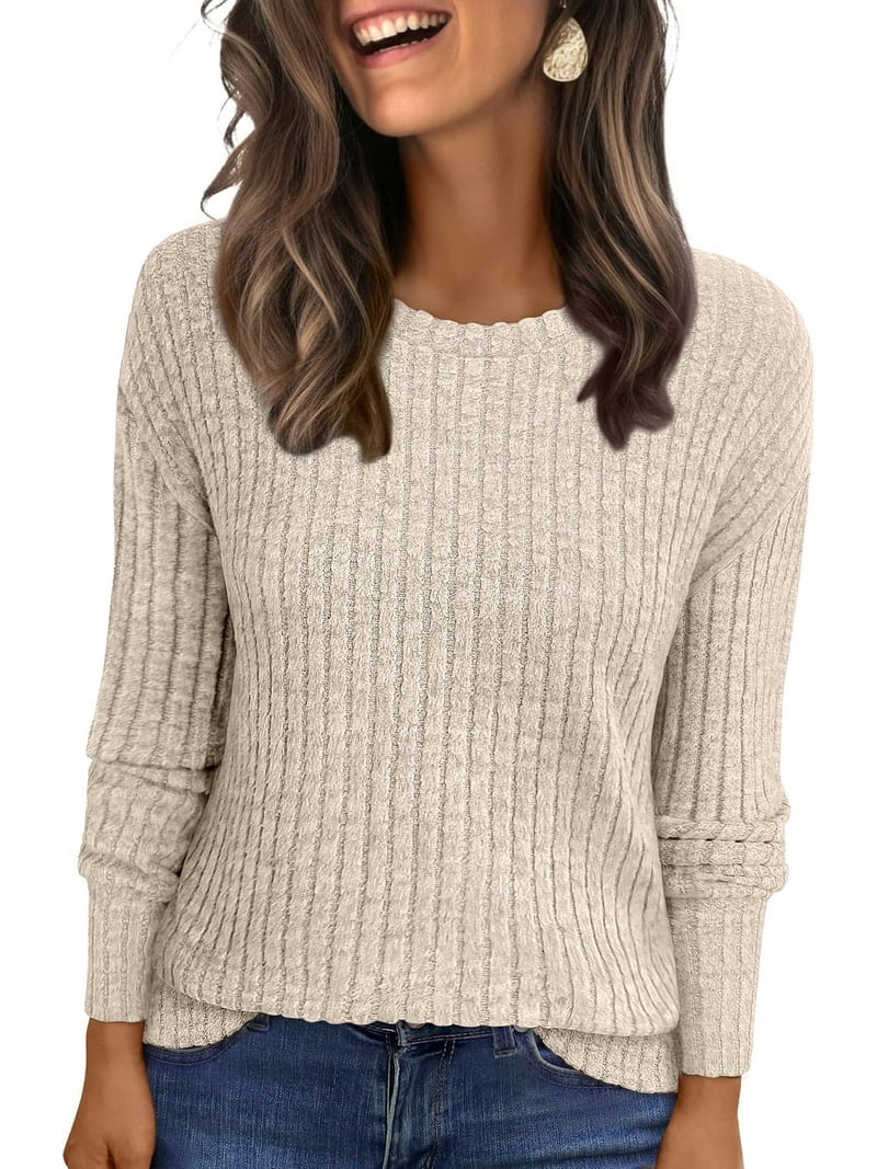 Luniro Sweaters for Women Long Sleeve Pullover Sweater Light Tunic