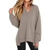Luniro Women's Oversized Sweatshirts Long Sleeve V