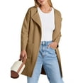 thumbnail image 1 of Luniro Womens Fall Jackets Oversized Trench Coat Open Front Casual Long Cardigan Sweater Clothing, 1 of 11