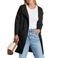 thumbnail image 1 of Luniro Womens Fall Jackets Oversized Trench Coat Open Front Coatigan Long Cardigan Sweater Clothing, 1 of 11
