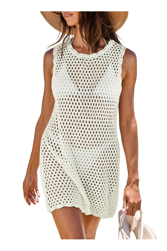 Women's Swimsuit Cover-ups Knit Crochet Swimwear Beach Bathing Suit Coverup Summer 2026