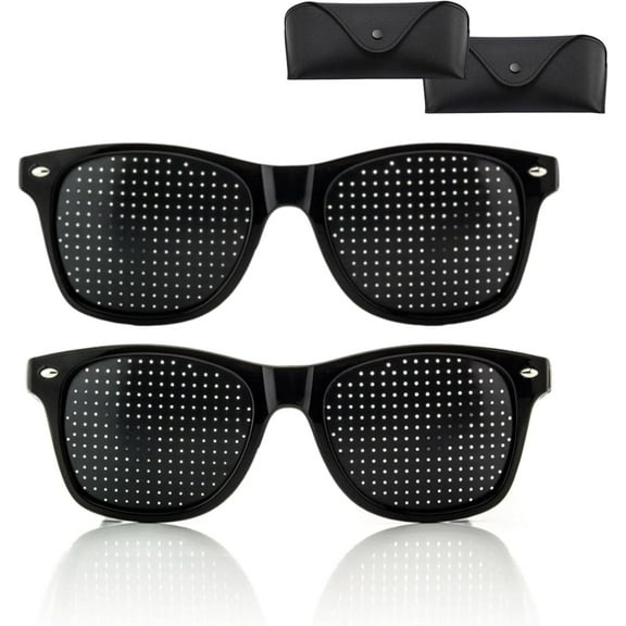 Lunisk Correction Glasses, Vision Correction Glasses Pinhole Design for Eye Training Focus for Daily Use and Relaxation