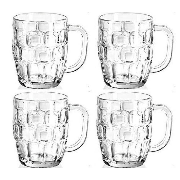 Lunita 19 oz Clear Glass Pina Beer Mug (Set of 4)