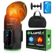 Lunix LX4 Knee Massager with Heat, Compression and Vibration, Cordless Rechargeable Leg Wrap, Forest Green