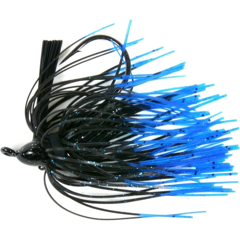 Lunker Lure 5338-4015 Triple Rattle Jig 3/8 oz Black And Blue Tip