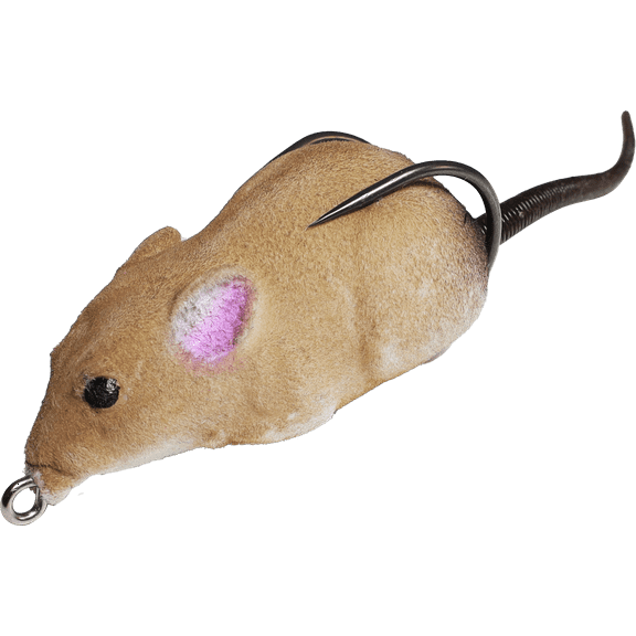 Lunkerhunt Furenzy Mouse Topwater Fishing Bait, 2.5 inch, Brown