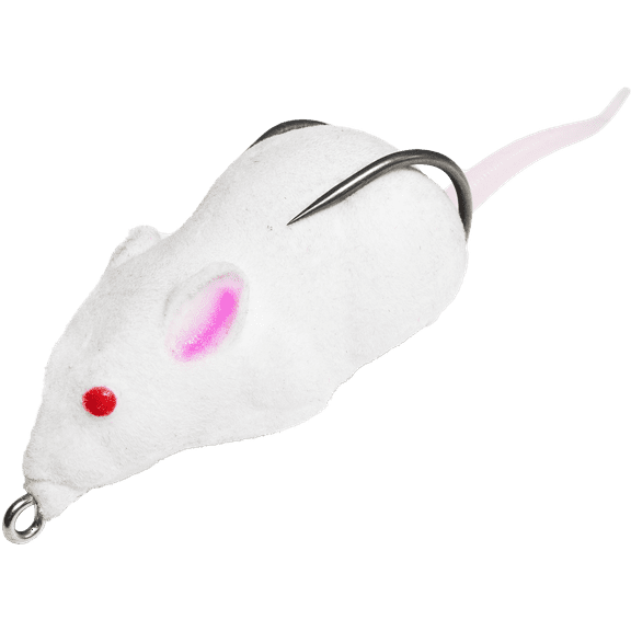 Lunkerhunt Furenzy Mouse Topwater Fishing Bait, 2.5 inch, White