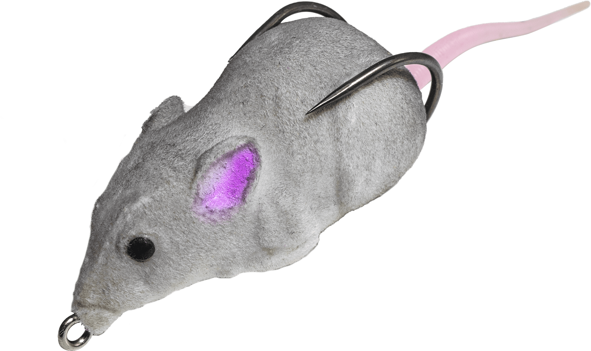 Lunkerhunt Furenzy Mouse Topwater Fishing Bait, 2 inch, Grey