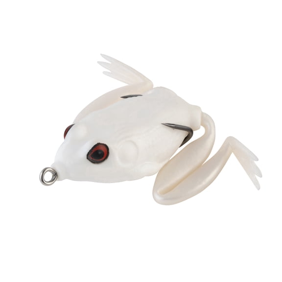 Lunkerhunt Lunker Frog Hollow Body Topwater Fishing Lure, 2 1/4 in, 1/2 oz, Pearl
