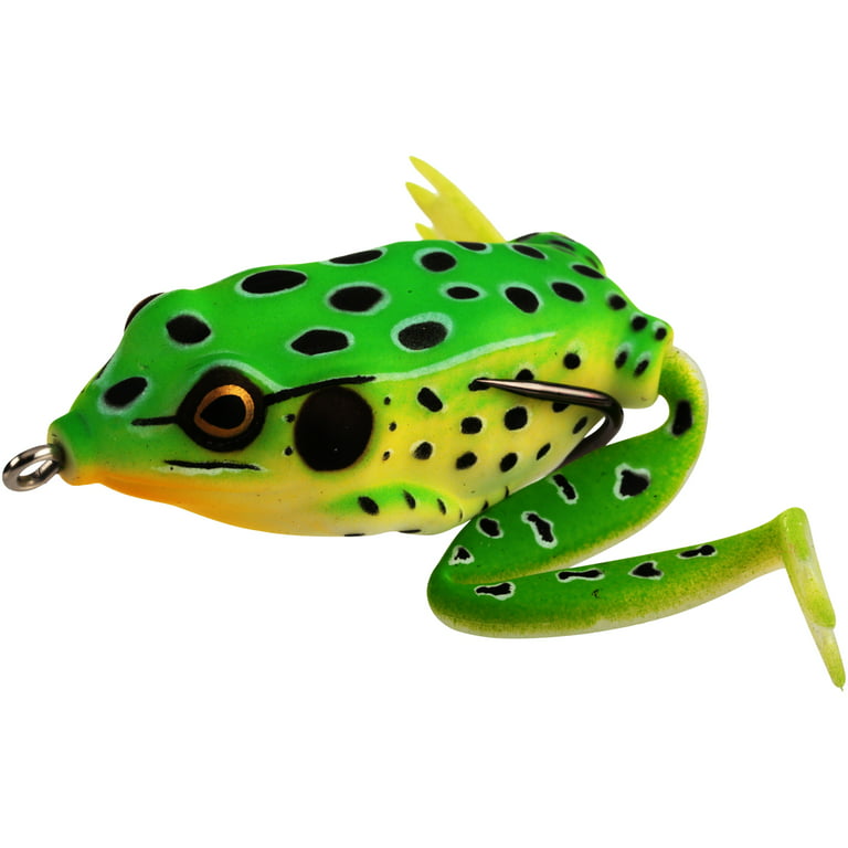 Lunkerhunt Lunker Frog - Topwater Lure - Leopard,2.25in,1/2oz,Soft