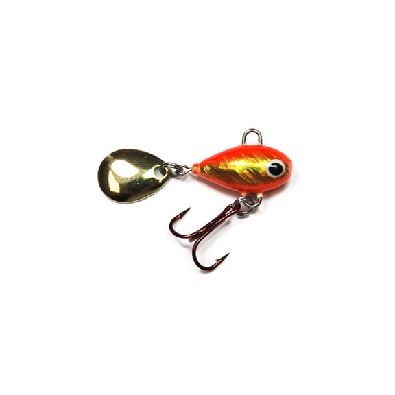 Lunkerhunt Magic Bean Tail Spin Fishing Lure, 0.75 in, 1/4 oz, 24 Karat